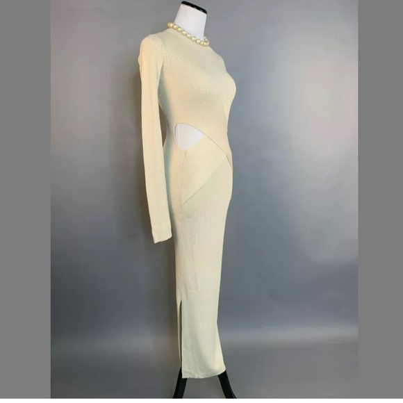 SIR the label celena draped midi knit dress BLACK XS L - Picture 6 of 14